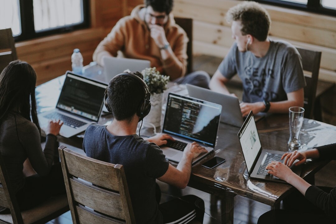 Studio engineers in a team meeting