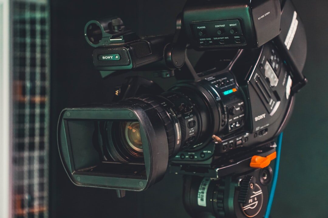 Broadcast camera in a professional TV studio